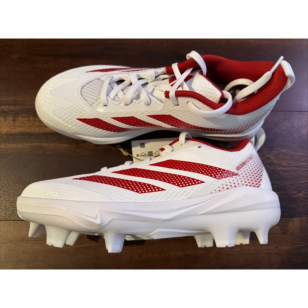 New Nike Adidas Adizero Instinct TP Molded Softball Cleats Size 7.5 White Red